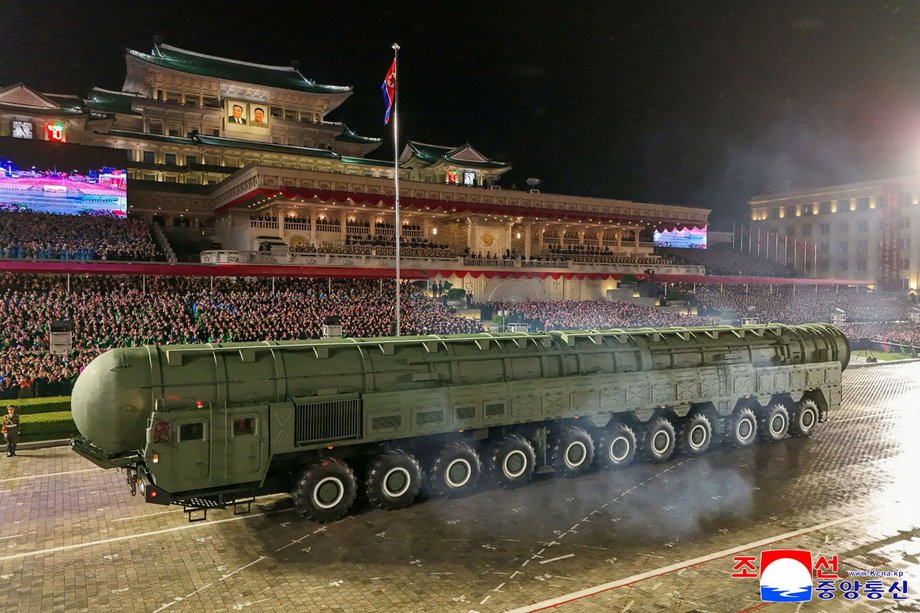 Big parade in Pyongyang