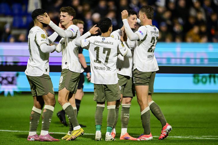 Dennis Man, the moment of the first goal in Eredivisie / Photo: Imago