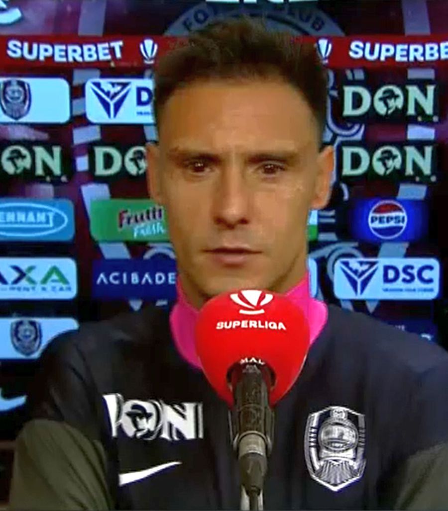 The veteran from CFR Cluj, devastated, in tears: 