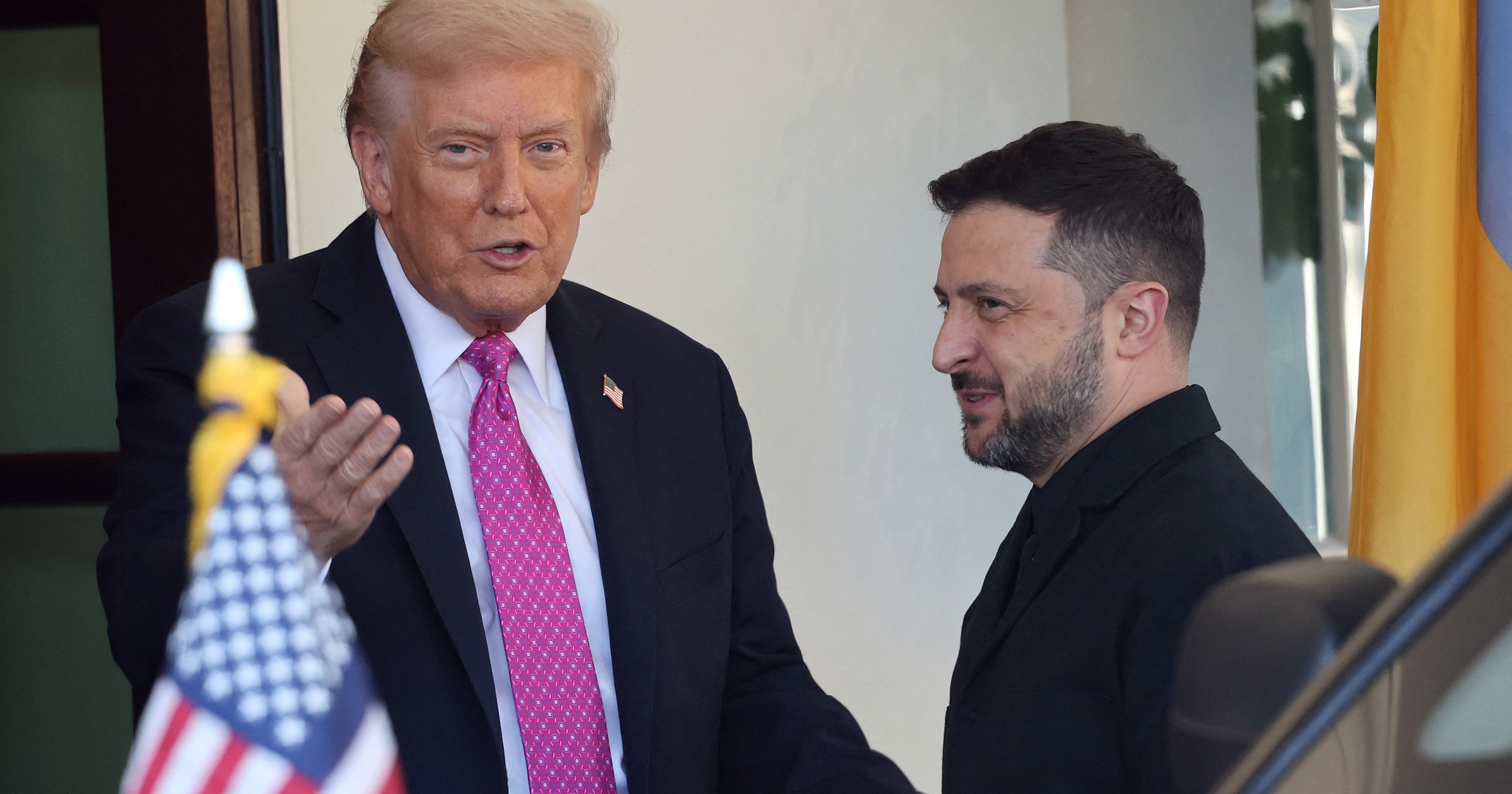 Donald Trump and Volodymyr Zelensky