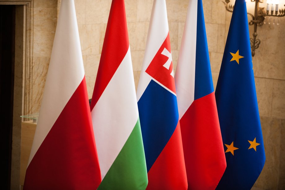 Flags of the Visegrad Group countries