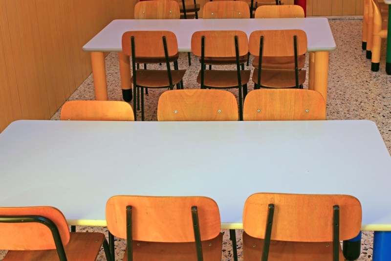 Separate tables, in the canteen of a school in Russia, for children from low-income families and children of participants in the war in Ukraine - PHOTO