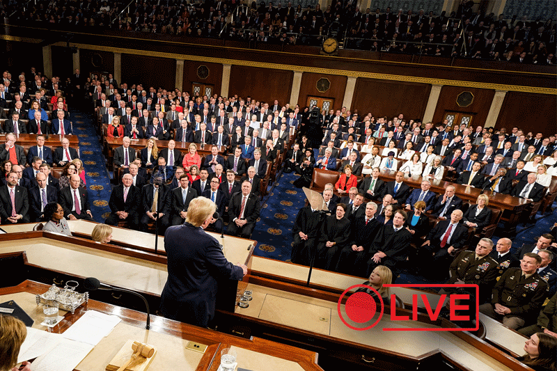February 4, 2020 - Donald Trump in his last address to the US Congress. Photo: Doug Mills / Upi / Profimedia