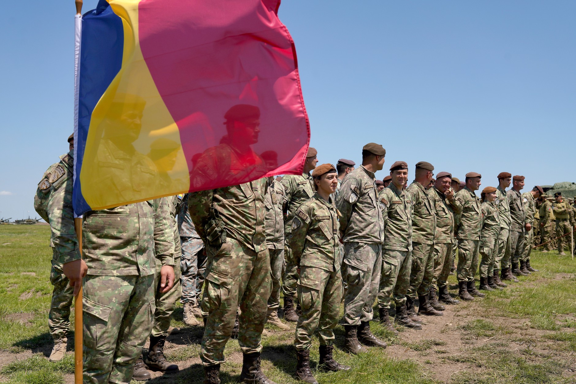 Romanian soldiers during NATO exercises, Smardan, Romania, June 3, 2022.