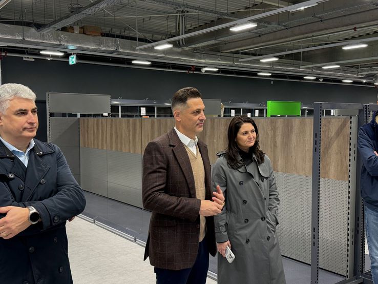 Mirel Rădoi at the reception of an investment in Fundeni commune / photo: obiectiv-online.ro