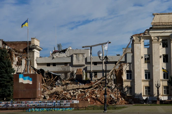 The building of the regional administration in Kherson, southern Ukraine, destroyed by the Russians PHOTO profimedia