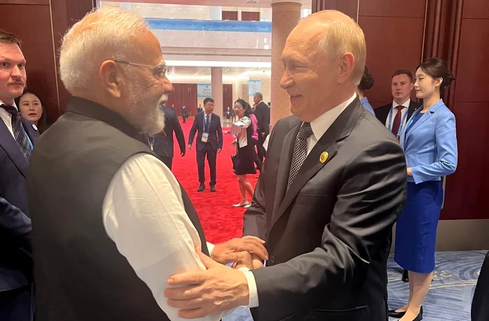 Russian President Vladimir Putin and Indian Prime Minister Narendra Modi PHOTO: FB