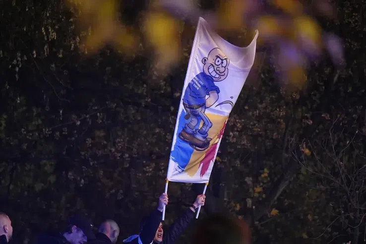Outrageous images displayed by Bosnians at the match with Romania / PHOTO: Instagram @ultra.romania