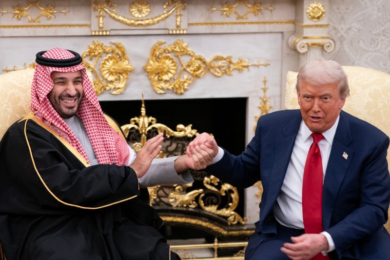 Trump promises to get involved in stopping a war at the request of Prince Mohammed bin Salman. He says he started working