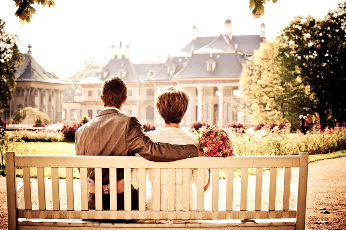 couple on a bench