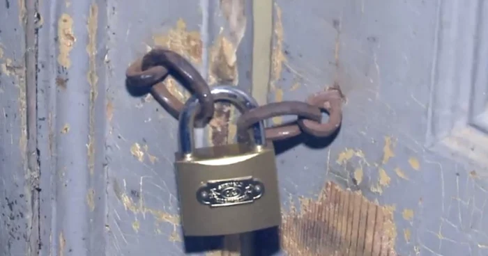 A lock on the door