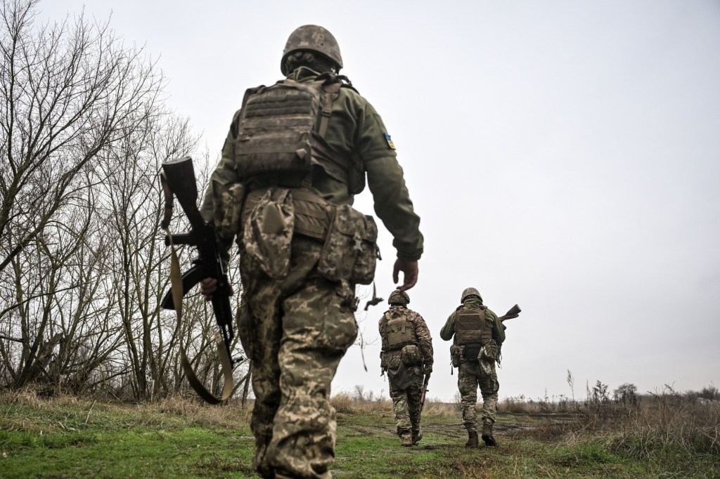 Ukrainian soldiers during a military exercise. Photo: Profimedia