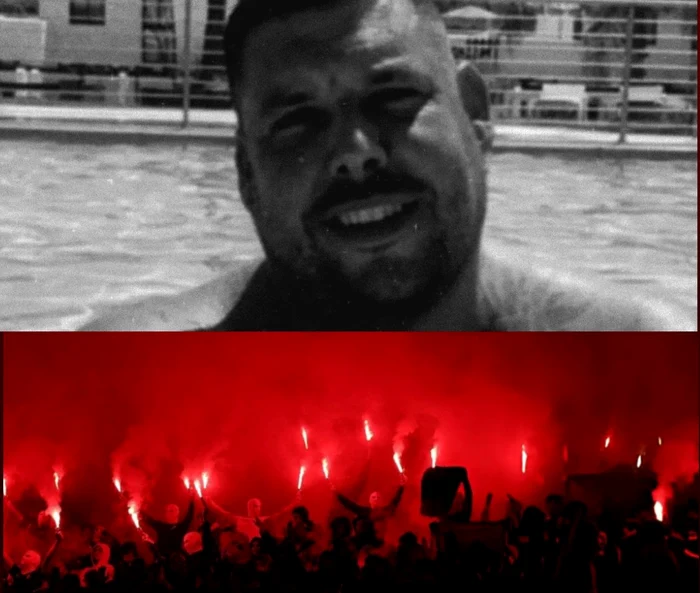 Sergio Caetano, the leader of the ultras group Diabos Vermelhos Photo/Collage @record.pt @ultras.benfica