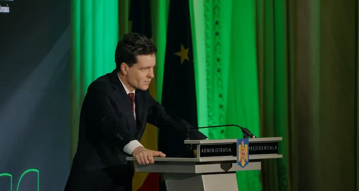 N. Dan at the Digital Governance Summit 2025. PHOTO: Facebook video capture/Nicușor Dan