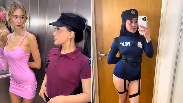 The young policewoman was suspended PHOTO: X
