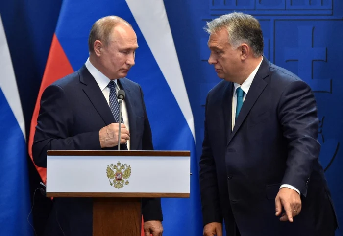 Vladimir Putin received Hungarian Prime Minister Viktor Orban in Moscow on Friday. PHOTO: AFP