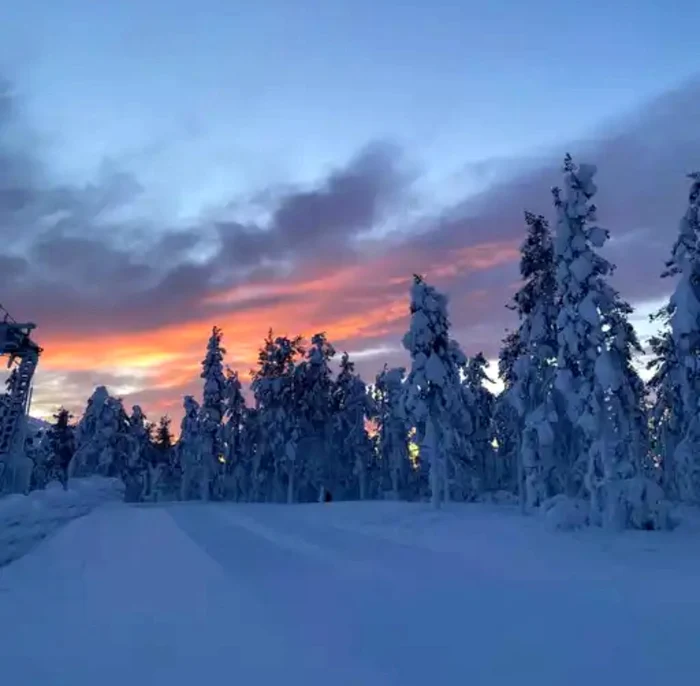 Lapland winter landscape