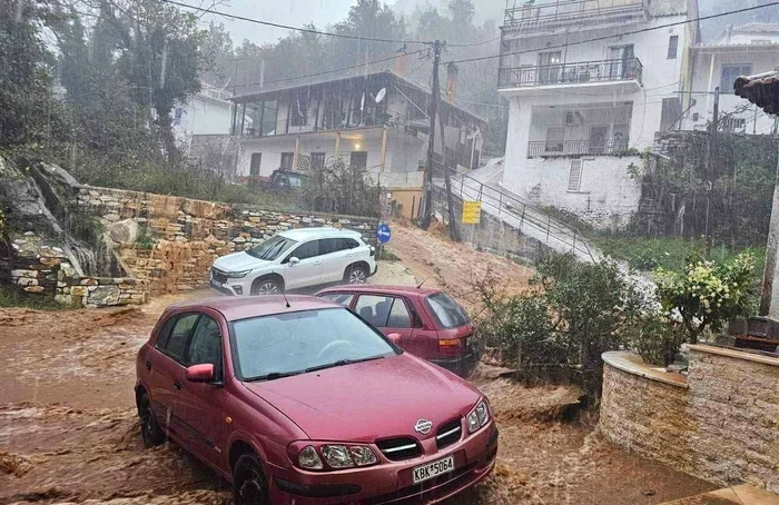 Storm Adel hit the island of Thassos hard. PHOTO: X/@ForecastGreece