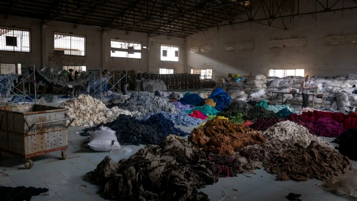 Textile waste deposit