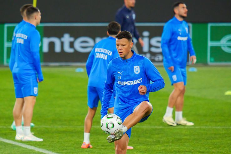 University of Craiova, official training at Rapid Vienna before the match // photo: Facebook