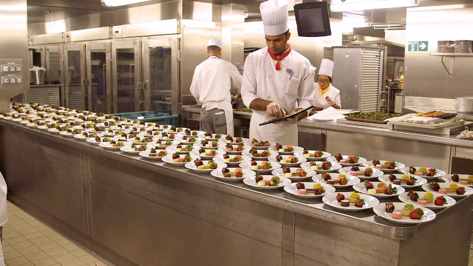 Rijo's team of 280 chefs work in the kitchens 24 hours a day, 7 days a week
