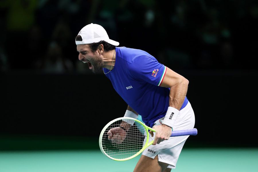 Matteo Berrettini in the 2025 Davis Cup final Photo: Guliver/GettyImages Italy, champion for the third time in a row in the Davis Cup, after 2-0 with Spain in the final!