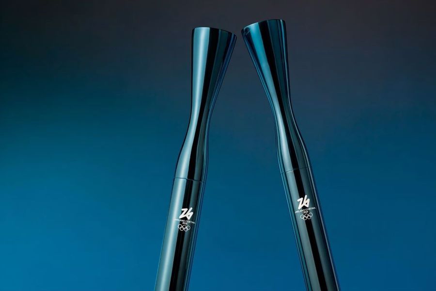 Spare flame at the lighting ceremony for the Milan-Cortina Winter Olympics