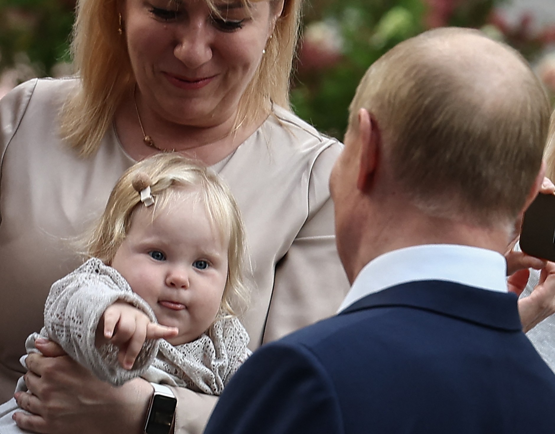 Russian President Vladimir Putin during a meeting at a children's hospital, Krasnogorsk, August 2024.