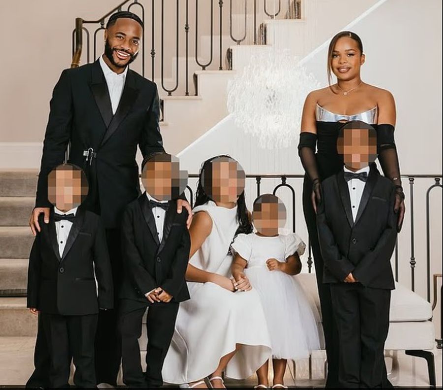 Raheem Sterling with his wife and three children Raheem Sterling has been robbed again! » The masked thieves who broke into his house thought he had a match with Chelsea