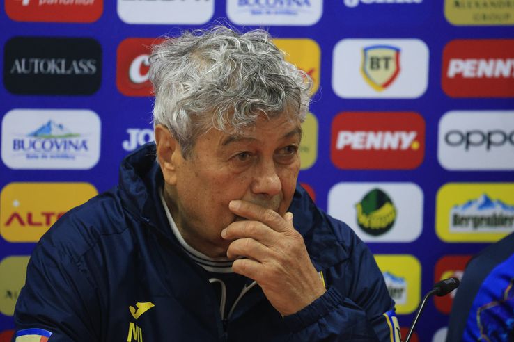 Mircea Lucescu and Ionuț Radu at the conference before the match Bosnia - Romania / PHOTO: Ionuț Iordache (GSP.ro)