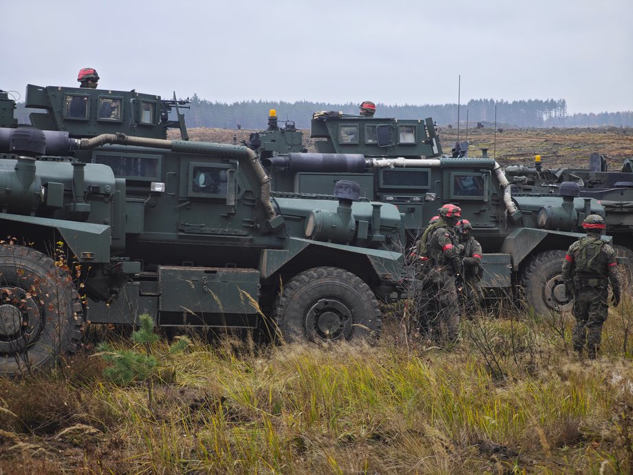 Polish soldiers during exercises in Lithuania