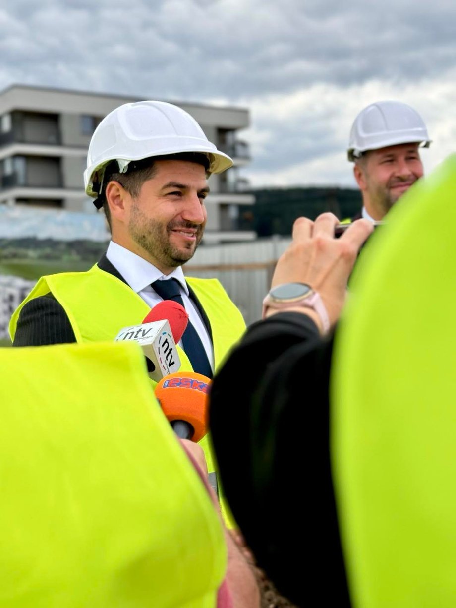 Łukasz Bałajewicz, president of KZN, during a press conference