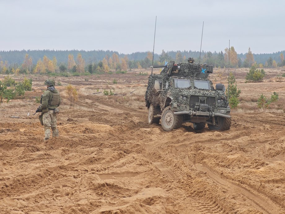 "Blue" soldiers on exercises