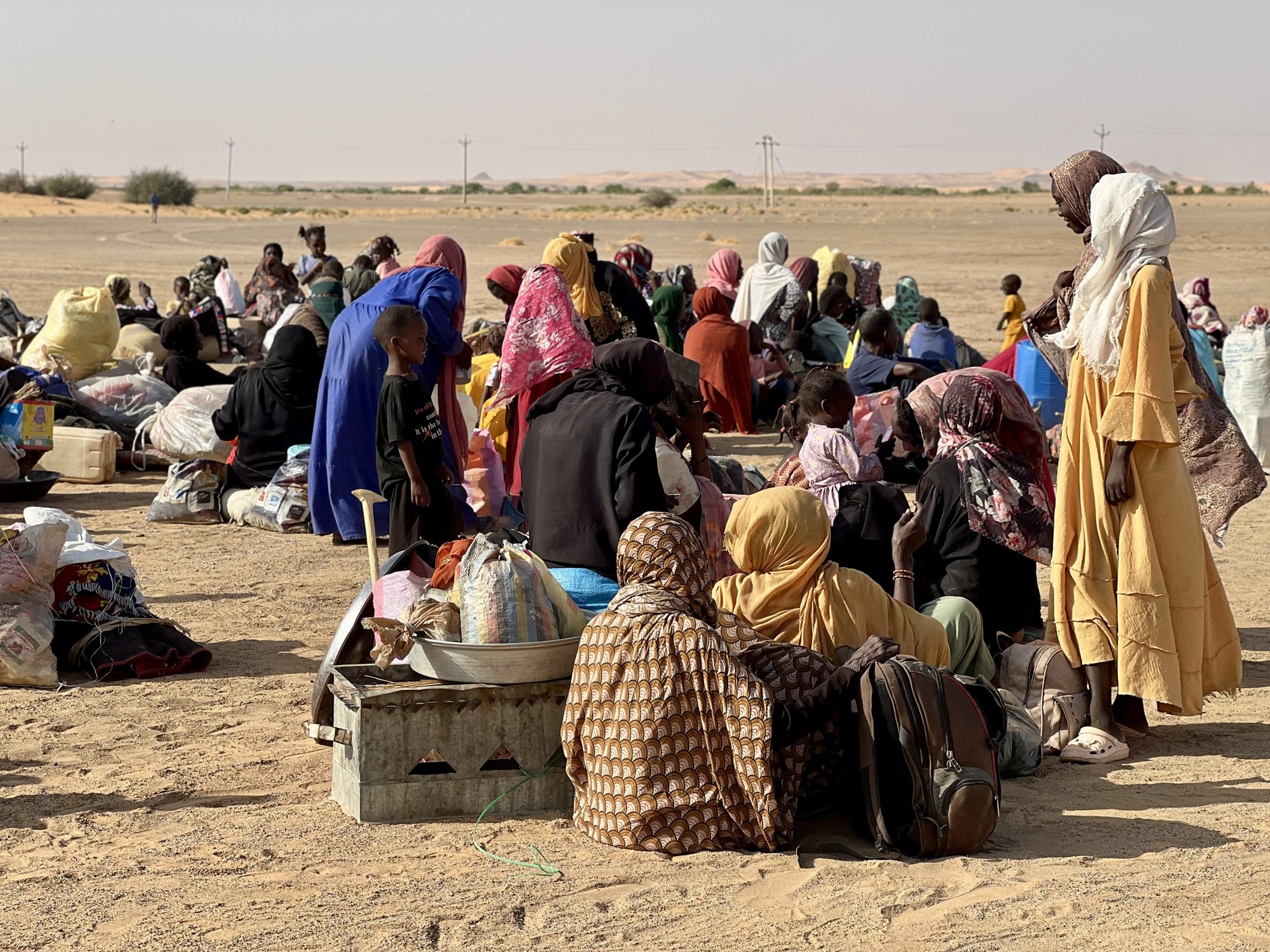 Some of the inhabitants of Al-Fashir found shelter in the camp in Al-Dabba in northern Sudan