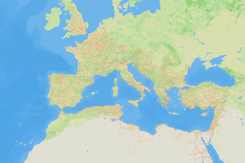 Researchers have mapped all the roads in the Roman Empire for the first time, and the result is impressive