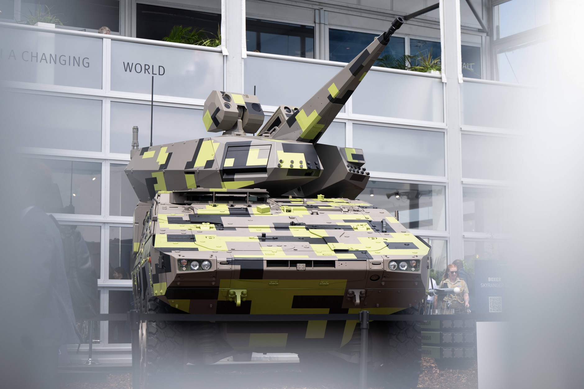 Boxer Skyranger 30 air defense system manufactured by German defense company Rheinmetall, Berlin, Germany, June 6, 2024.