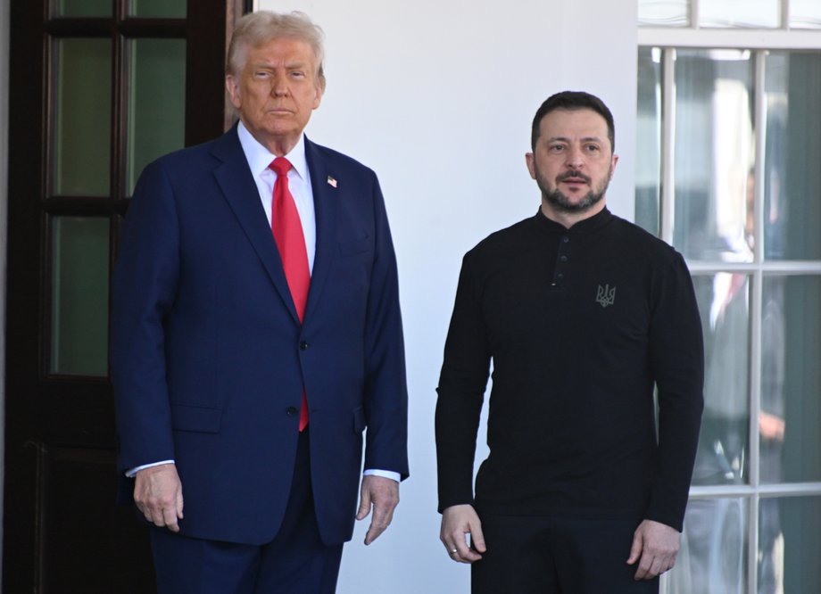 Donald Trump and Volodymyr Zelensky in the White House