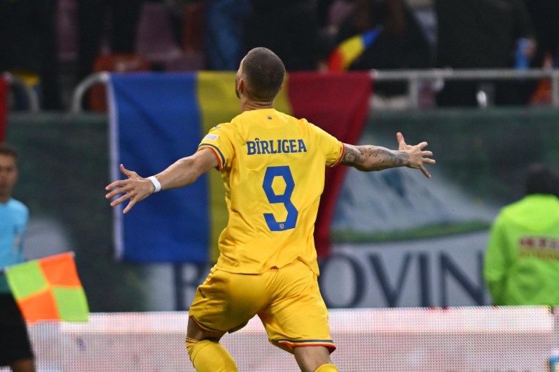 PHOTO: Bîrligea couldn't resist after the goal against Bosnia! He repeated the gesture that earned him a fine of 20,000 euros