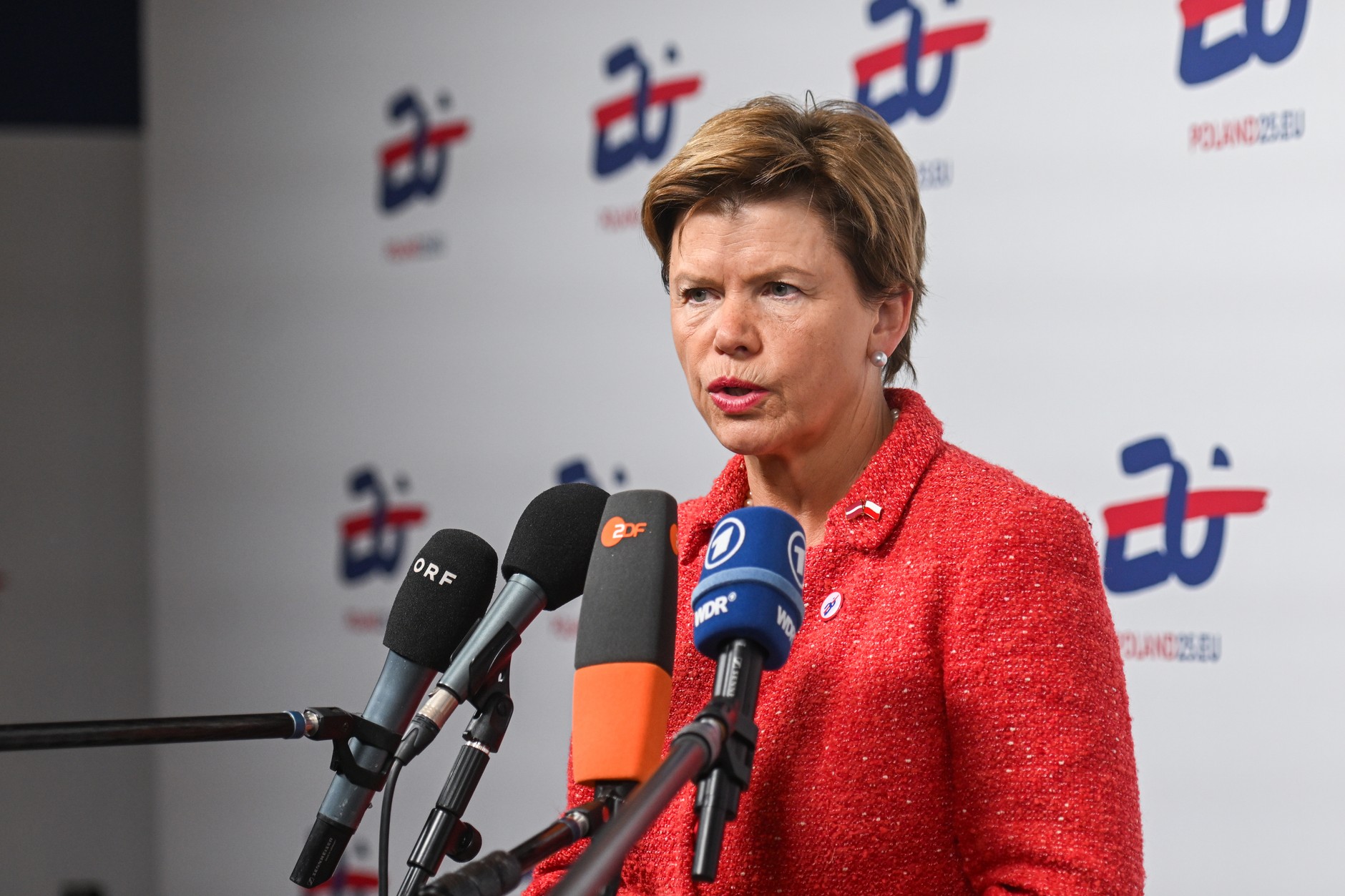 Minister of Foreign Affairs of Latvia Baiba Braze in Warsaw, May 7, 2025.