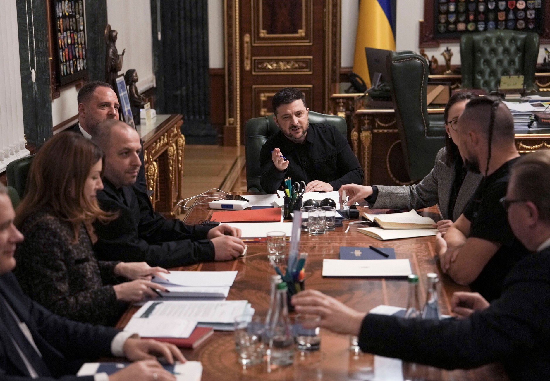 President of Ukraine Volodymyr Zelensky and members of the Ukrainian government, Kiev, November 3, 2025 (stock photo)