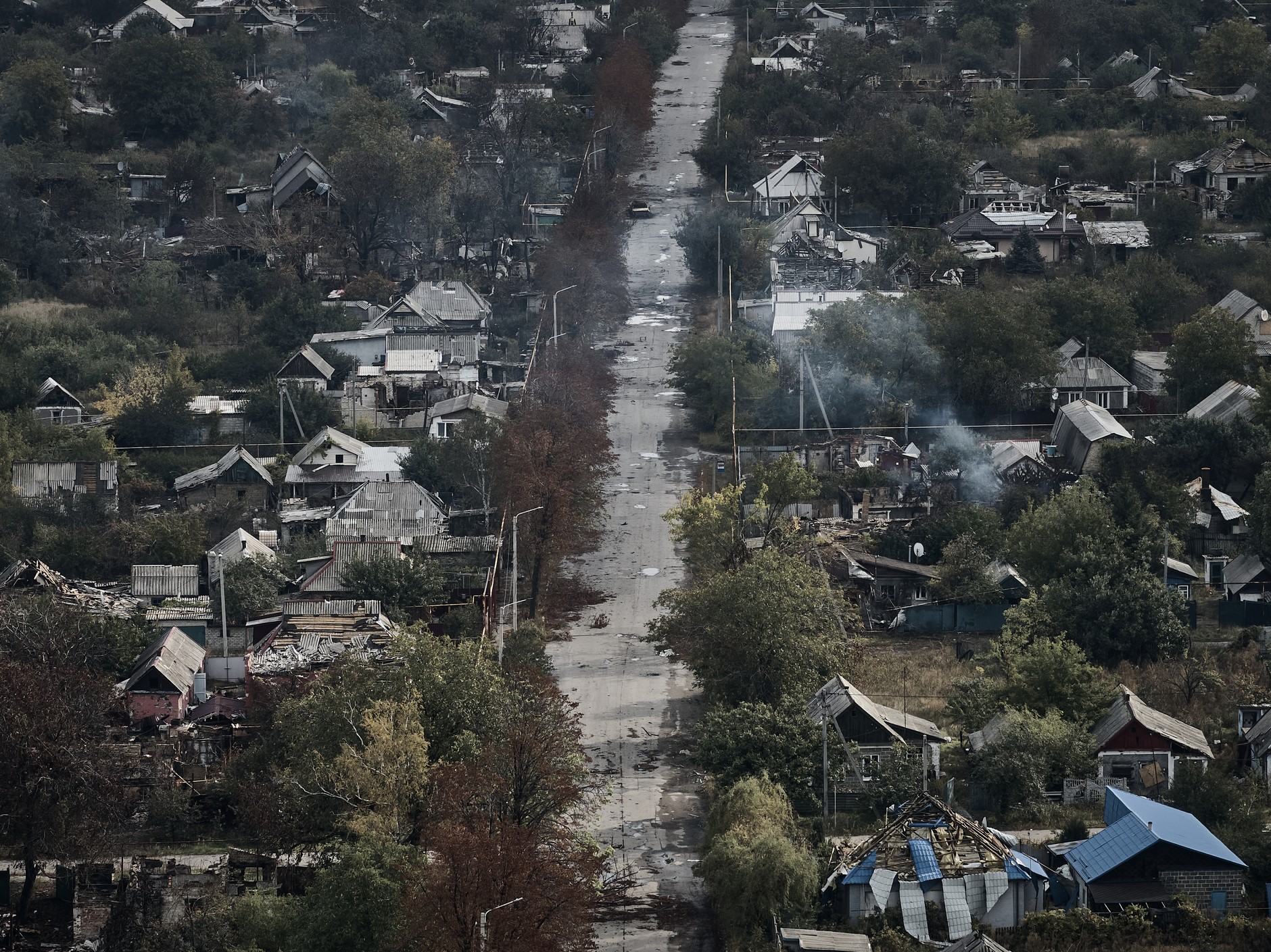Destruction in Pokrovsk, October 7, 2025.