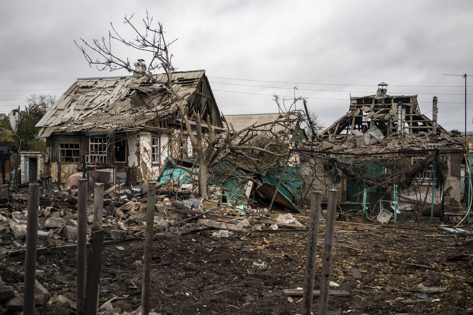 Destruction in Kramatorsk after the Russian attack, October 31, 2025.
