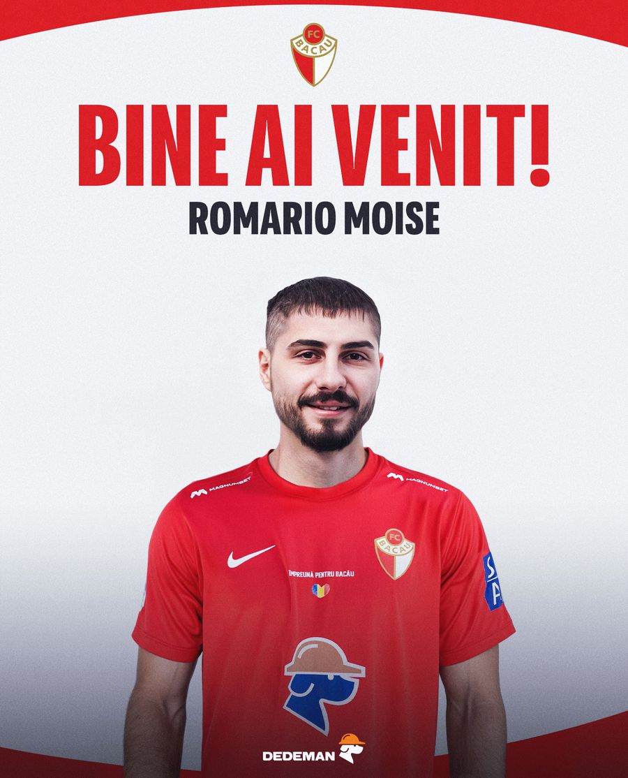 Romario Moise is the new player of FC Bacău // PHOTO: Facebook The former champion of Romania signed in League 2:
