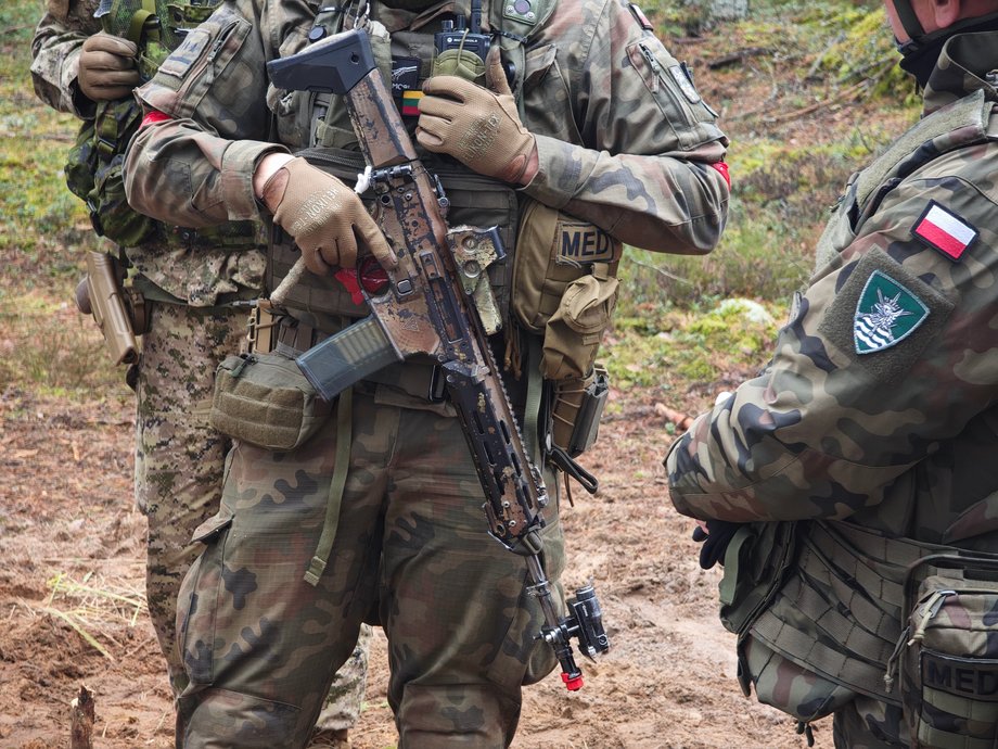 Soldiers during exercises