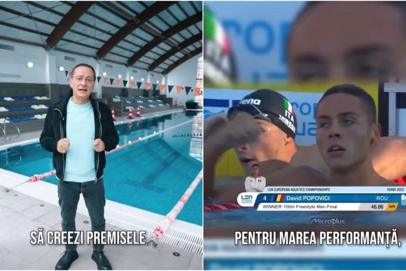 VIDEO PSD uses the image of David Popovici in an election spot by Daniel Băluță. SIDE