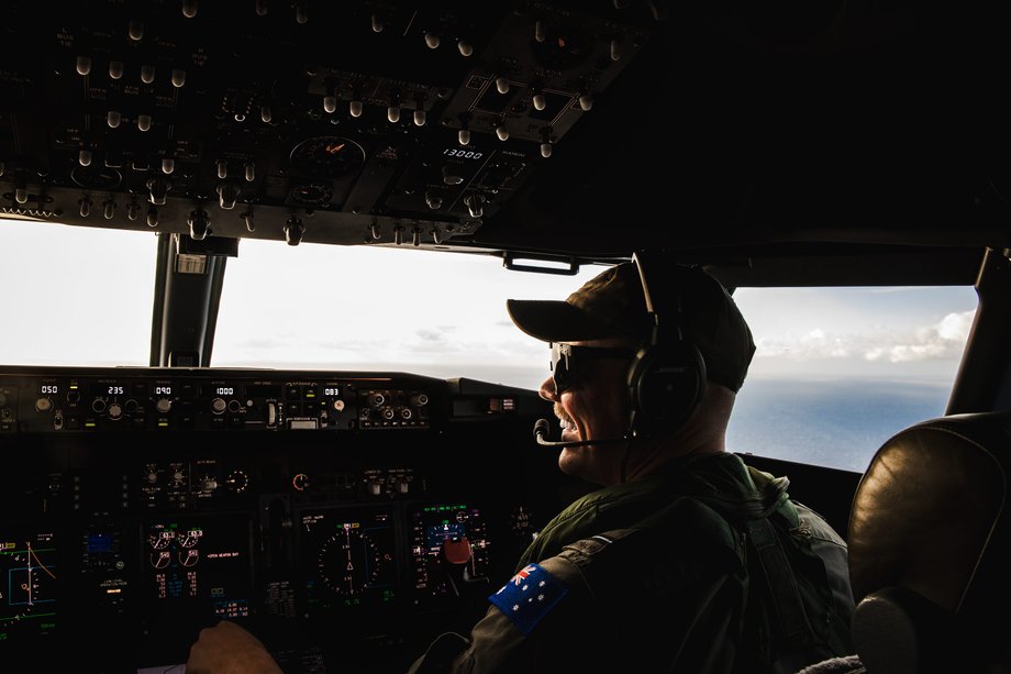 An Australian P-8 pilot during an anti-submarine warfare mission as part of Exercise Rim of the Pacific (RIMPAC) 2024.