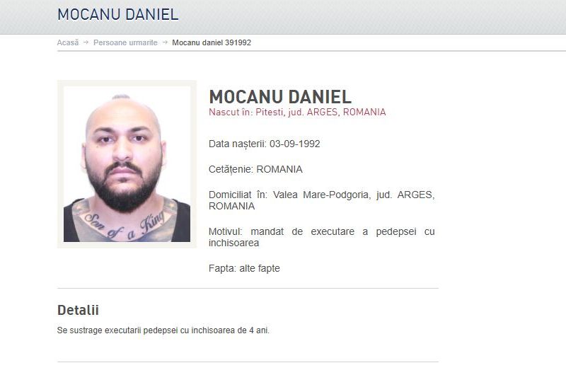 Dani Mocanu and his brother, chased by the police after they were not found by the police who went to take them to the penitentiary
