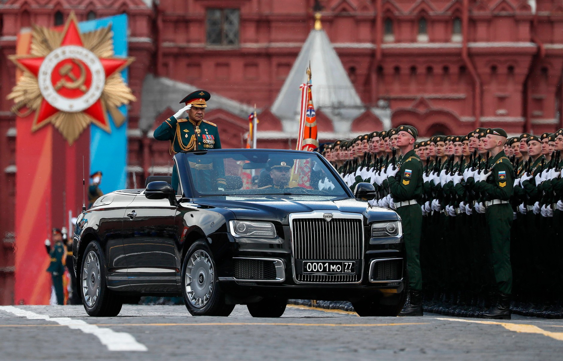 Then-Russian Defense Minister Sergei Shoigu at the Victory Day military parade on Red Square in Moscow (May 9, 2024)