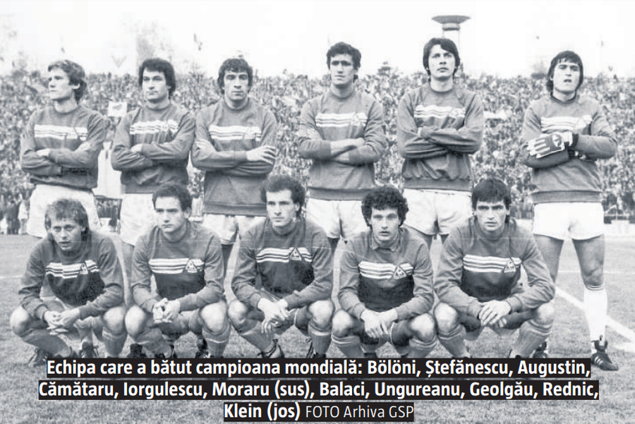Echipa României care a învins Italia, campioana mondială en titre, în 1983 // foto: Arhiva GSP ZIUA Z: Cu cine jucăm la baraj? Istoricul duelurilor cu cei patru posibili adversari și cât de înfricoșători sunt „balaurii” din urna 1 » Votează în sondaj cu cine vrei să joace România!