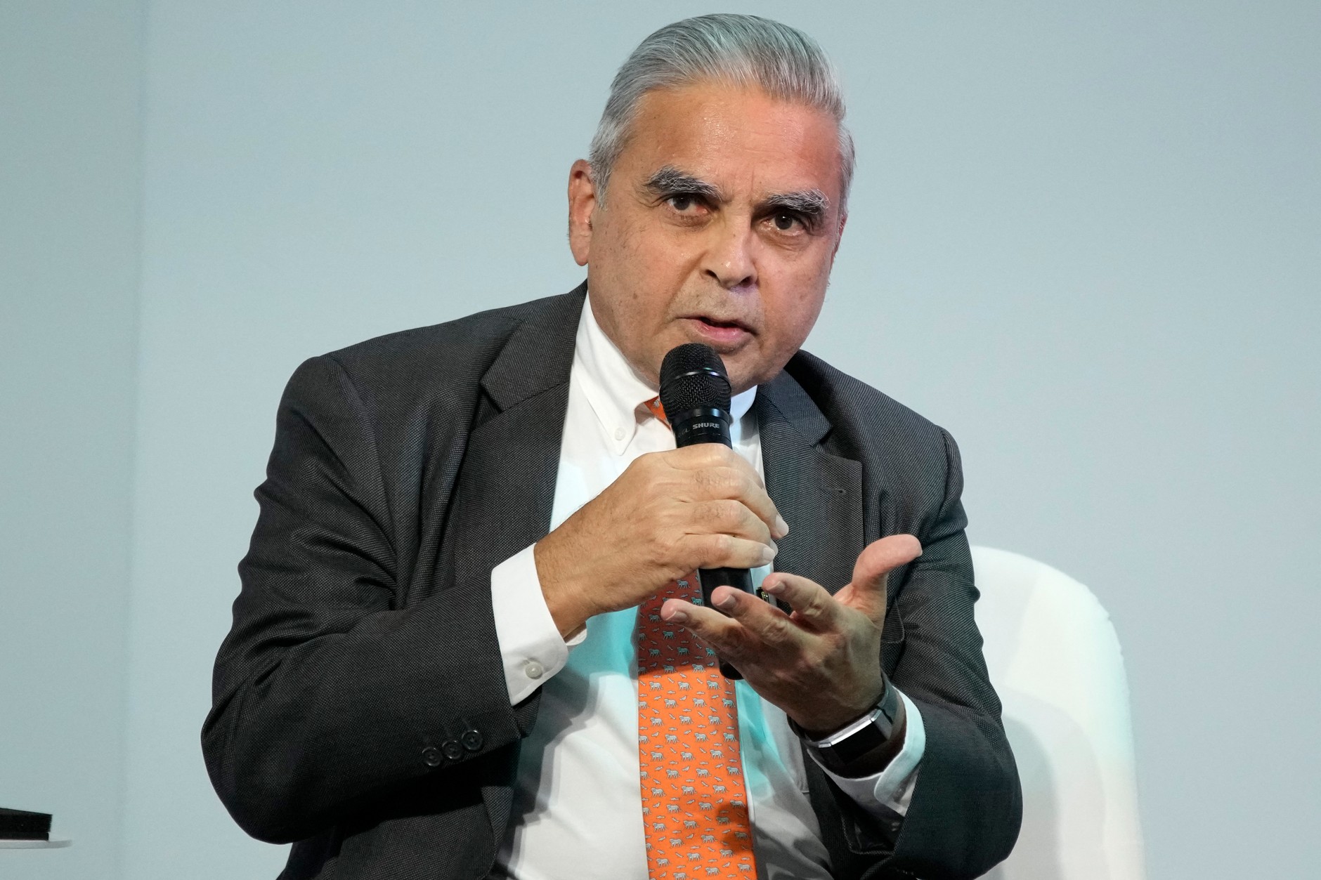 Singaporean diplomat and geopolitical consultant Kishore Mahbubani speaks at the Paris Peace Forum. France, November 11, 2022